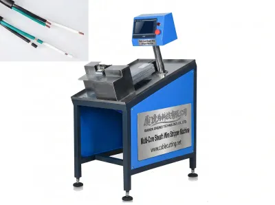 多芯被覆ケーブル内核長短ワイヤーカットストリッピングマシン WPM-25-290 - 半自動ワイヤーブラシマシン