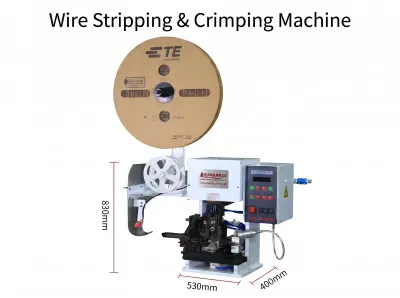 自動ワイヤーストリッピング圧着機 5000-6000pcs/h WPM-2008A2 - ストリップ＆クリンプ機
