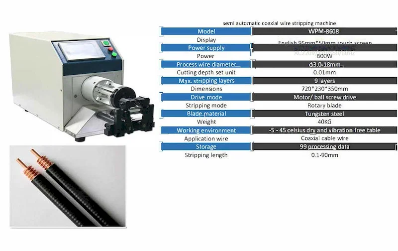 Coax Cable Stripper Machine, Coaxial Cable Stripping Machine, Coax Cable Stripping Machine