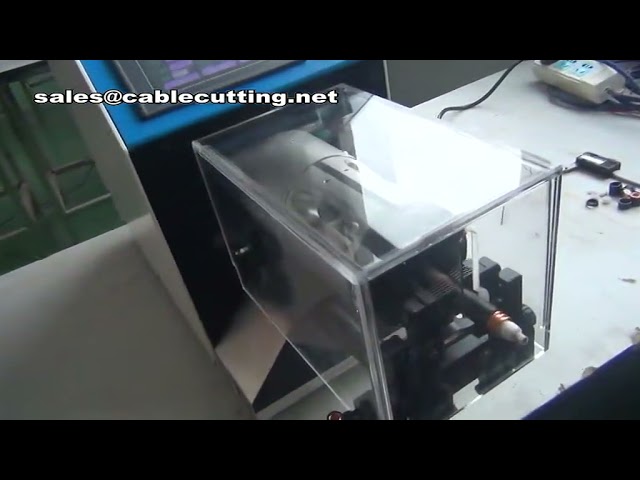 同軸ケーブル自動皮むき機｜高速・高精度なコアキシャルケーブルストリッパー