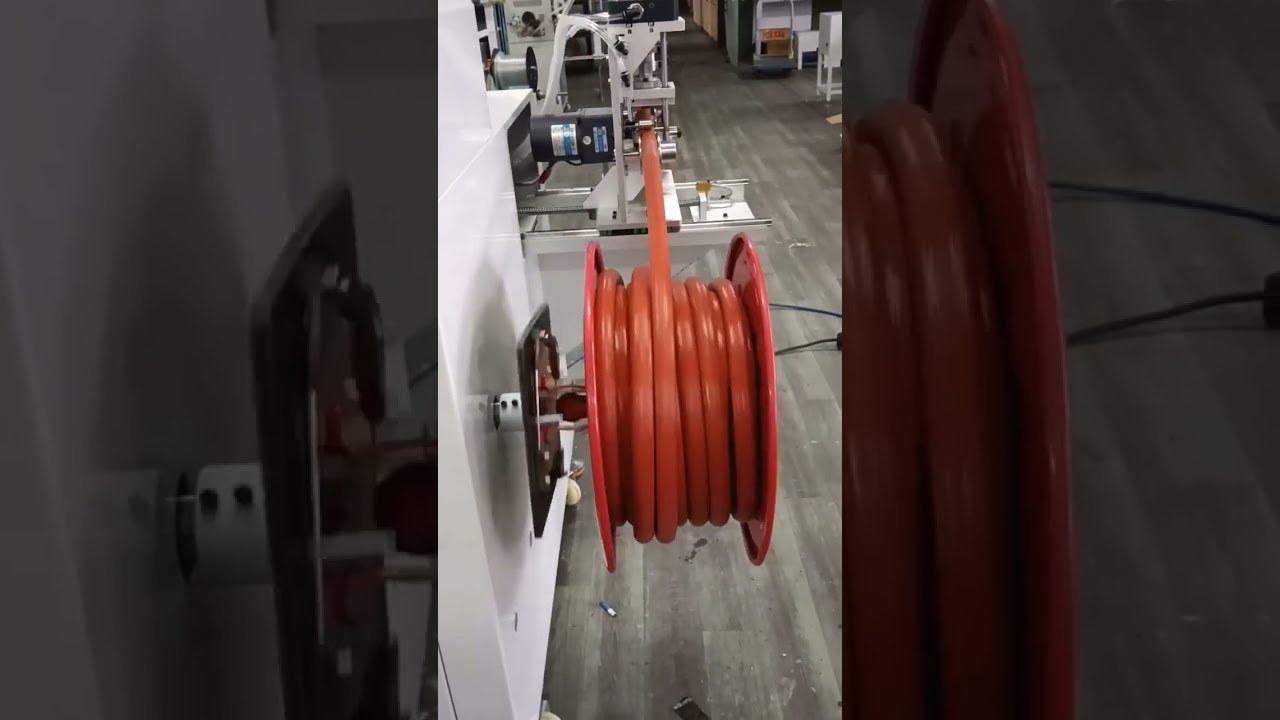 消防ホース自動計数・整列・切断・巻取機 50kg対応 #機械