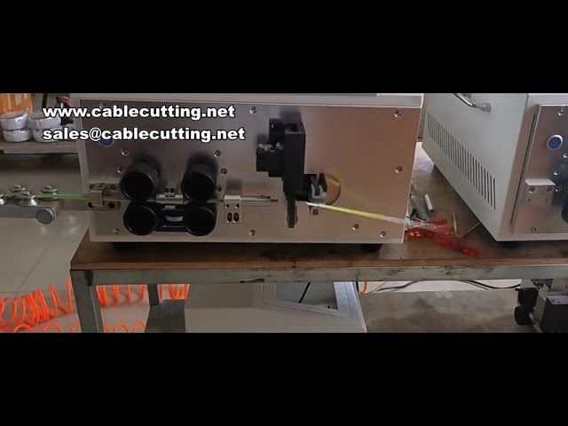 高精度大型角線剥離機 | 多機能エンドストリッパー | ワイヤサイズ・長さ自動処理
