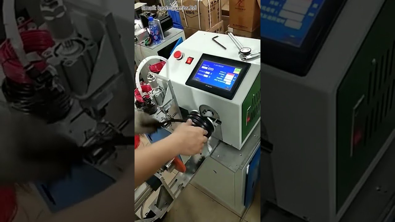 タッチパネル＆ボタン操作対応 自動ワイヤー巻き結束機 – ワイヤーハーネスの巻き・結束を効率化