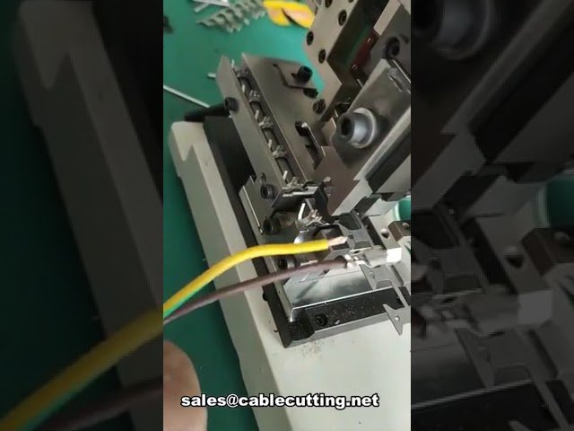TA-20F 欧州製エア式圧着アプリケーター – フラグ端子自動装着で配線加工効率化