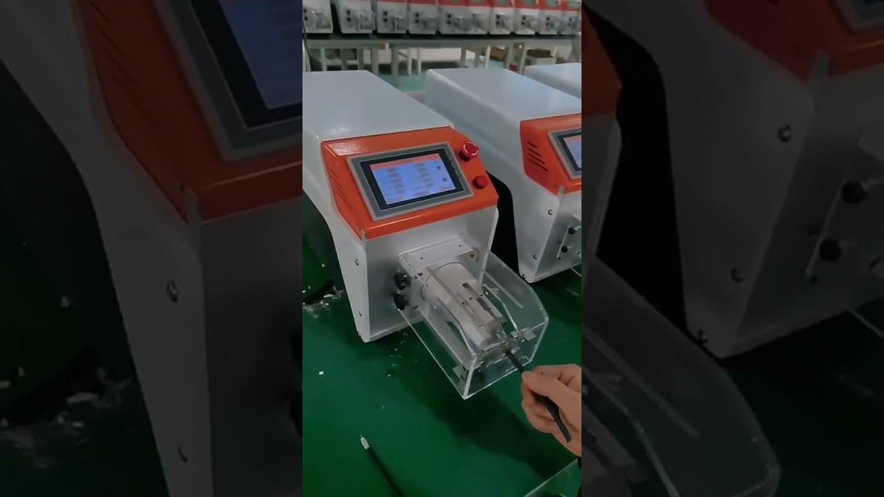 自動同軸ケーブル被膜剥離機 | 高精度オーバーシース剥離加工