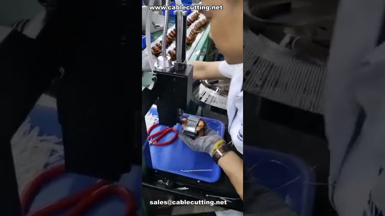 ステーター用自動結束機｜ワイヤーハーネス自動化設備