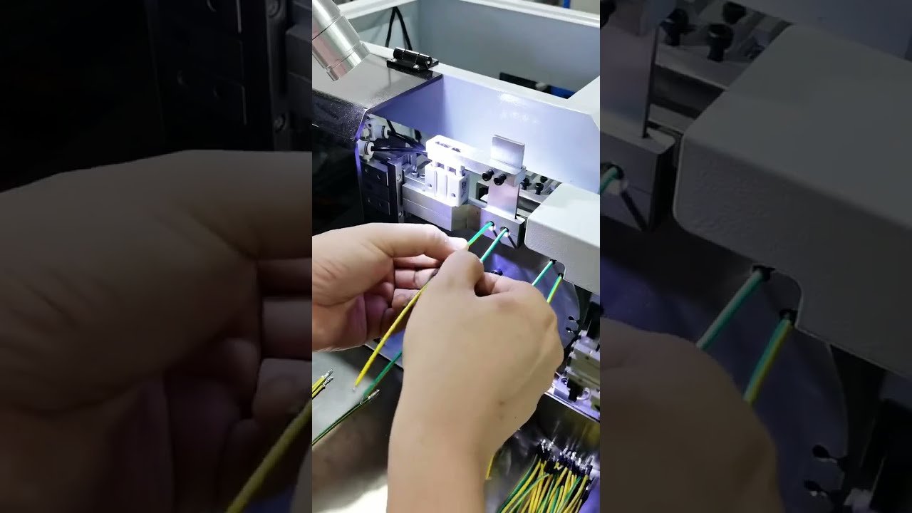 熱収縮チューブ加熱機の動作デモ｜ワイヤーハーネス加工設備 #工場 #機械