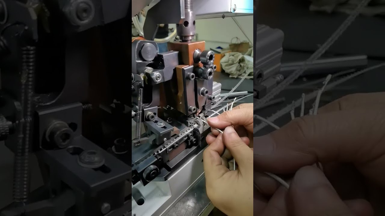 端子ストリップと圧着を同時処理！ダブルマテリアルベルト方式の自動機 #工場 #機械