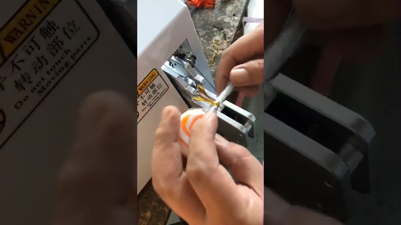 プラスチック袋封口を自動化！ゴールドワイヤーツイストタイ機 P-X-2