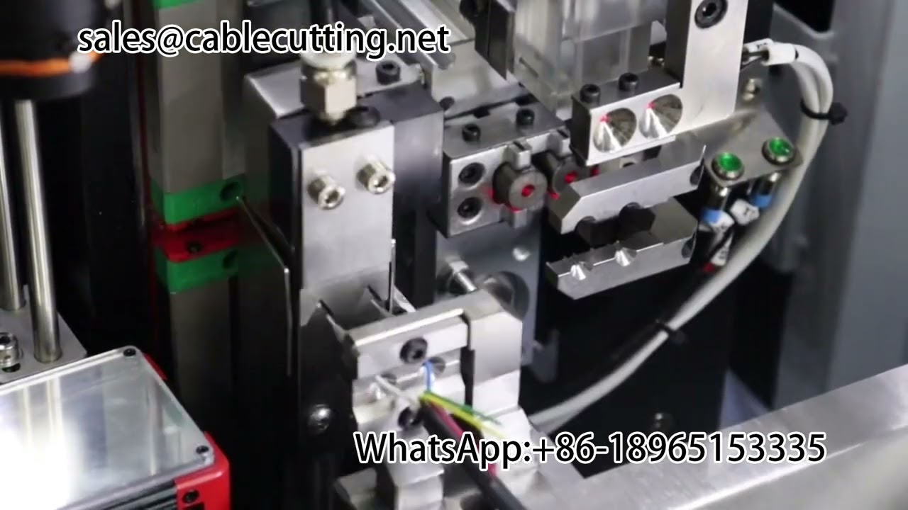 ダブルワイヤ防水プラグ自動剥線・圧着機 | CCD外観検査システム搭載