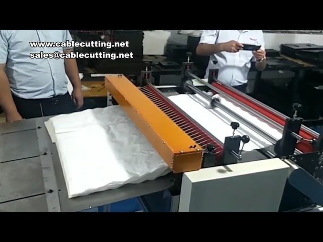 自動綿裁断機 | 固定長カット機 | 高精度テキスタイル切断機